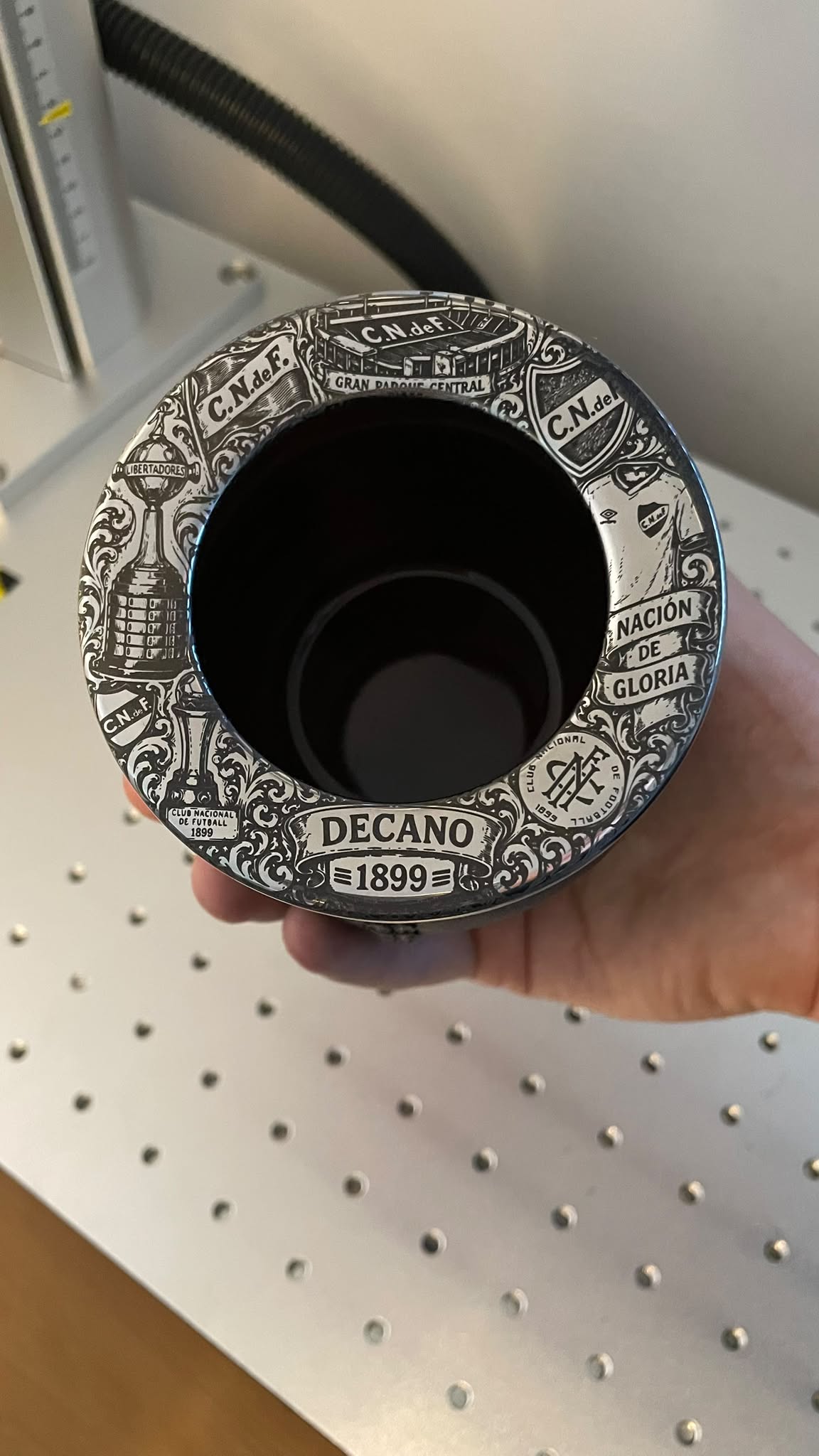 Mate ceramica con grabado de Nacional