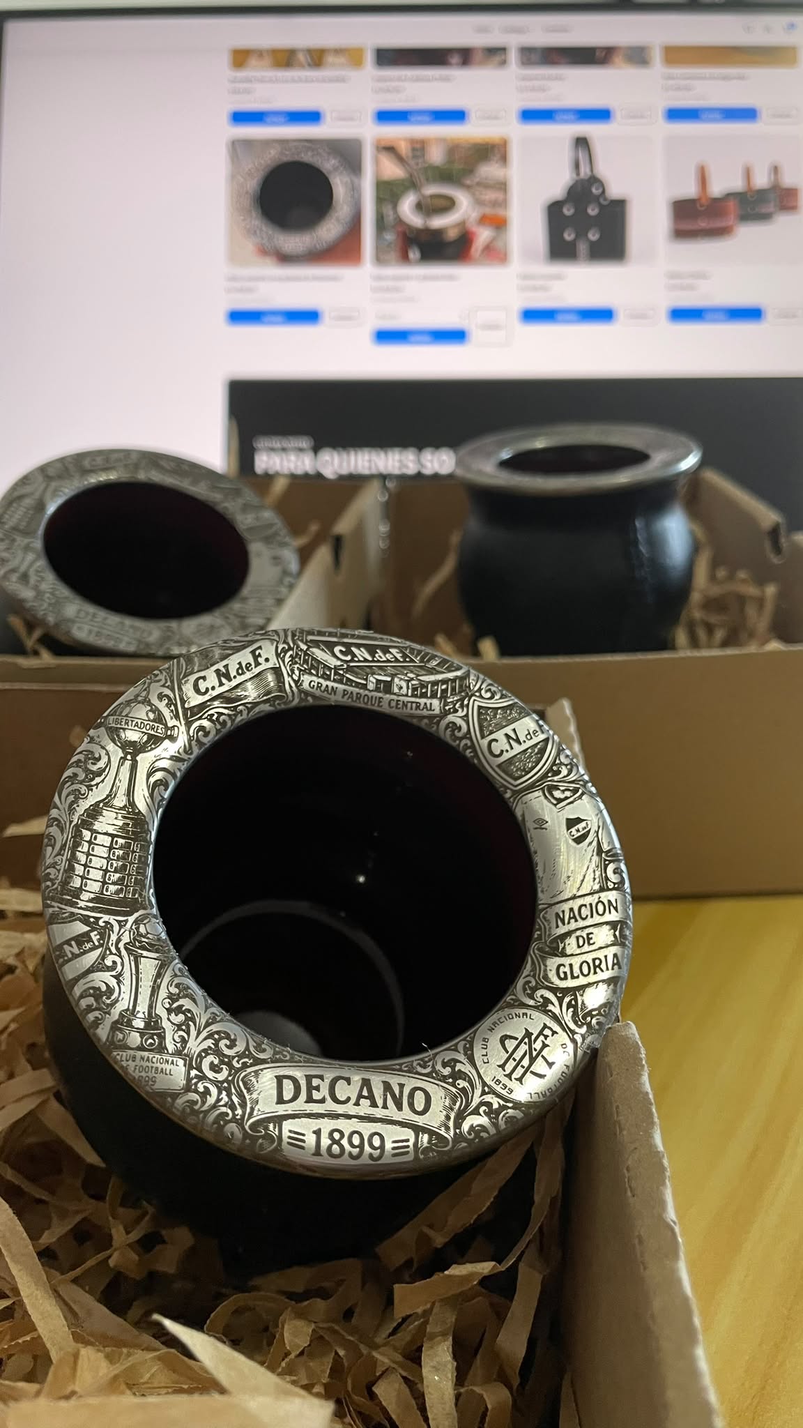 Mate ceramica con grabado de Nacional